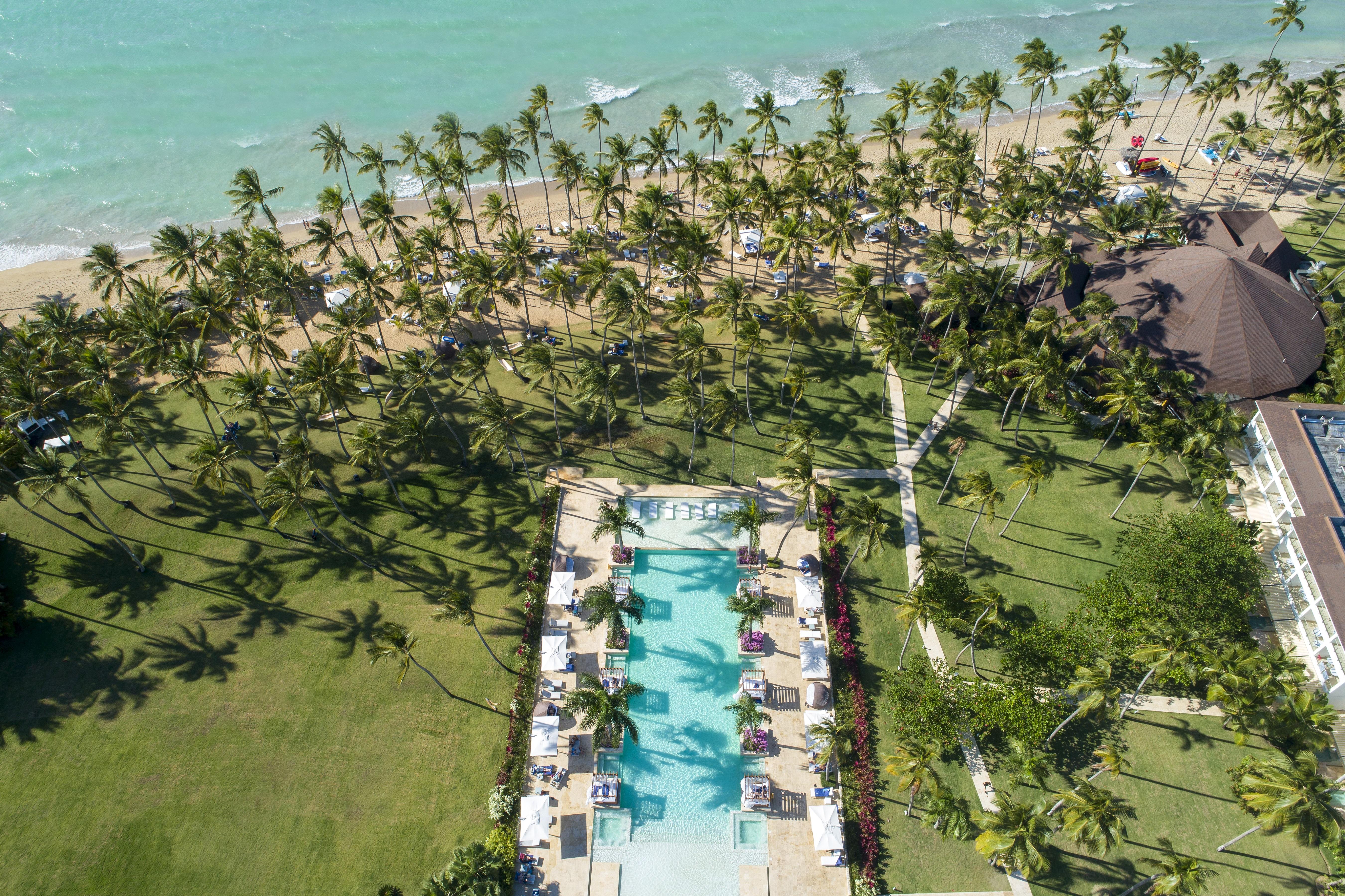 Viva V Samana By Wyndham, A Trademark Adults All Inclusive Las Terrenas Exterior photo Aerial view of the beach at Hard Rock Hotel & Casino Punta Cana